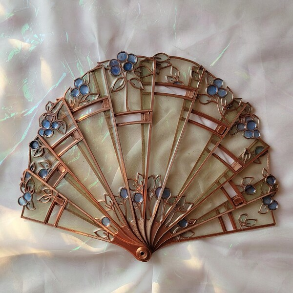 Blueberry hand fan